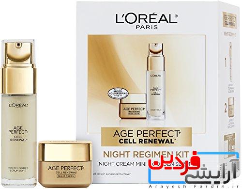 51sHHO015yL پک سه عددی کرم روز ، شب و سرم L’Oreal Paris Age Perfect Cell Renew - Image 4