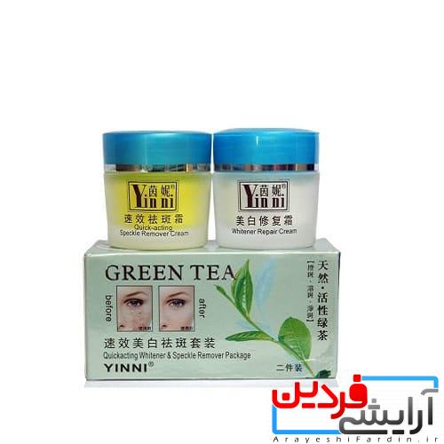 Green-Tea-Quick-Acting-Whitener-Speckle-Removal-Cream---18g-x-2-7493613 کرم ضد لک سفید کننده ضد مراقبت از پوست ضد چروک YIN NI چای سبز - Image 1