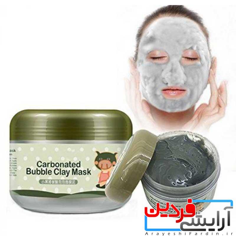 carbon-and-clay-bubble-mask-3 ماسک حبابی کربن مغذی و پاک کننده عمیق پوست بیوآکوا BIOAQUA Carbonated Bubble Mask - Image 4