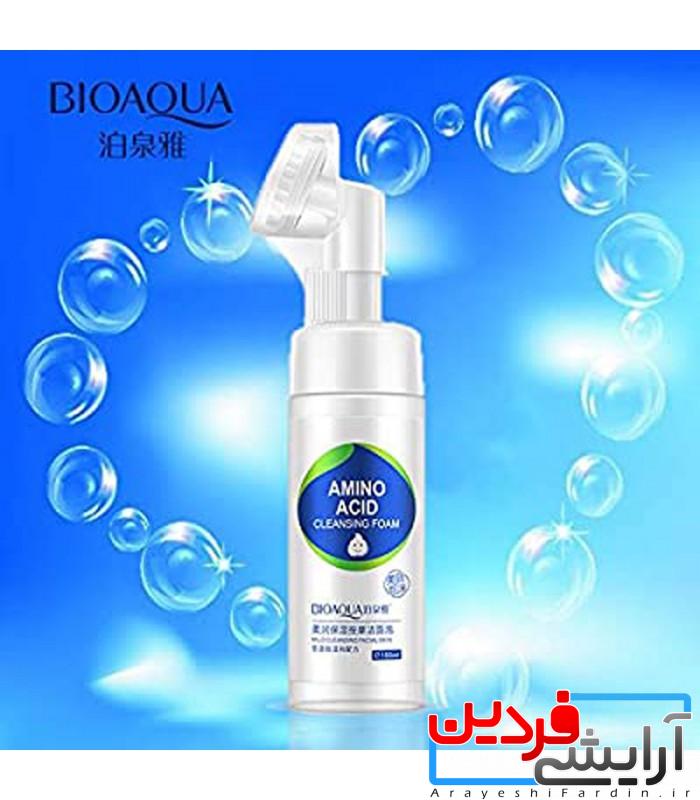 فوم-شستشوی-مغذی-ابریشم-آمینو-اسید-بیوآکوا-bioaqua-foam فوم شستشوی صورت آمینو اسید بیواکوا Amino Acid Foam Bioaqua - Image 1