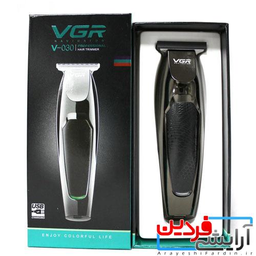 62 ماشین ریش تراش و خط زن شارژی و برقی وی جی آر VGR V-030 - Image 2