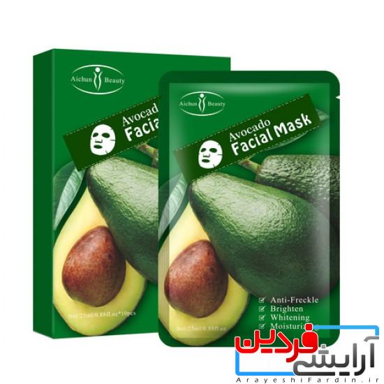25-10-1-550x550 ماسک ورقه ایی آووکادو آیچون بیوتی Aichun beauty avocado facial mask - Image 1