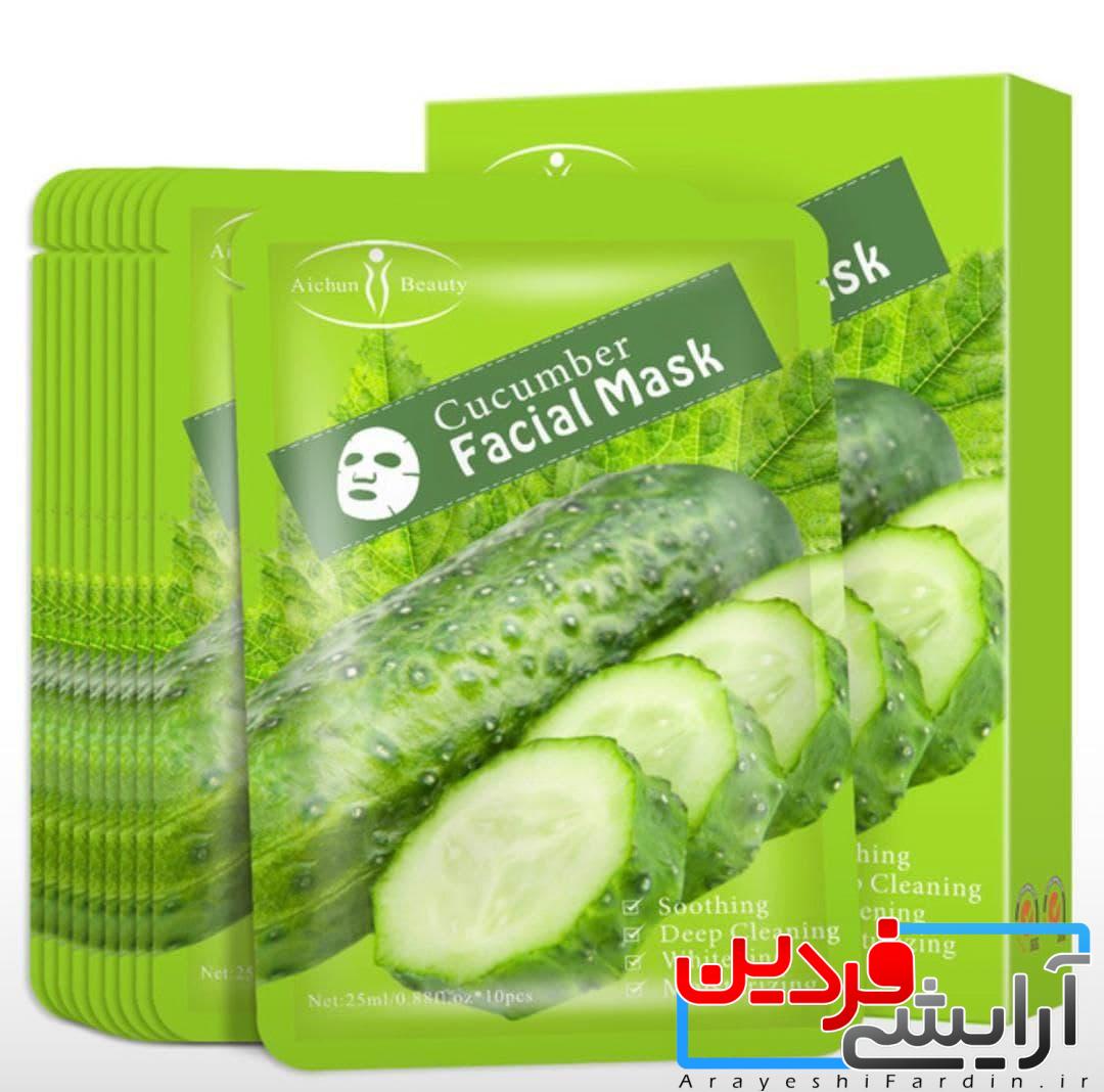 photo_2021-08-02_12-21-23 ماسک ورقه ای حاوی عصاره خیارآیچون بیوتی پک 10 تایی - Image 2