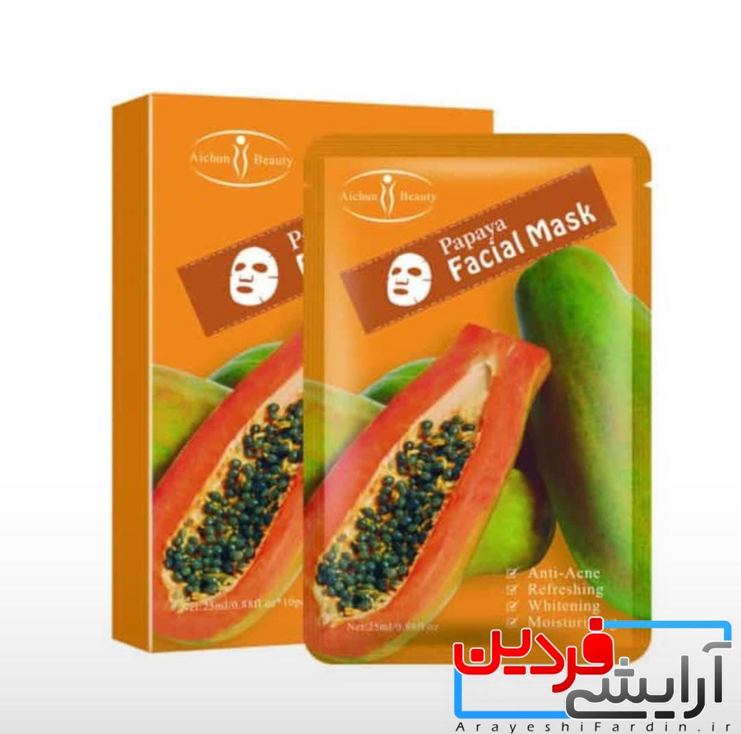 photo_2021-08-02_12-21-24 ماسک ورقه ای پاپایا ایچون بیوتی AICHUN BEAUTY پک 10 تایی - Image 1