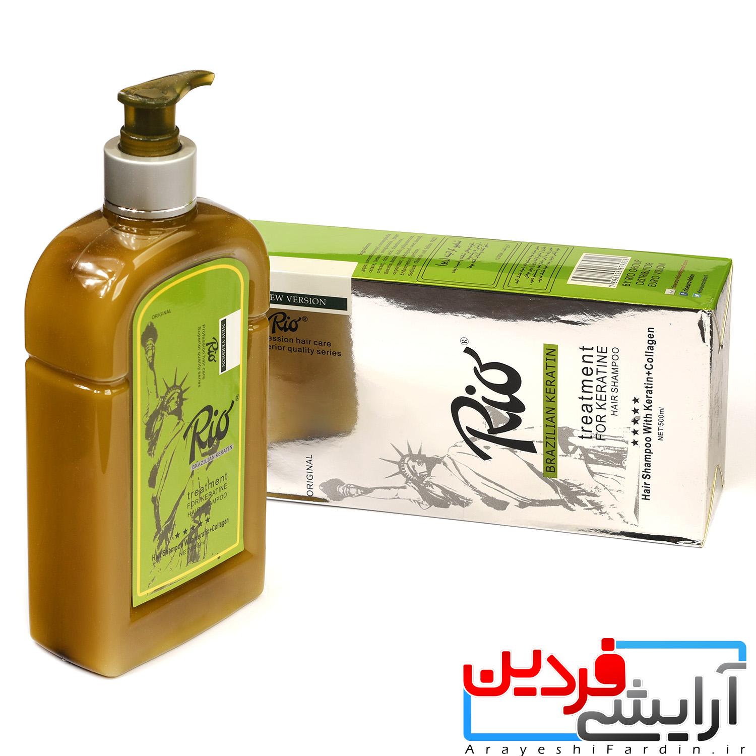 rio-19 شامپو مخصوص موهای کراتین شده ریو فاقد سولفات Rio - Image 1