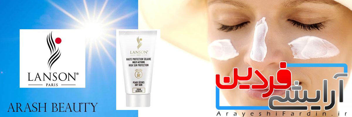 ضد-آفتاب-بی-رنگ-لانسون کرم ضد آفتاب بیرنگ پوست خشک SPF 50 لانسون 40ml - Image 4