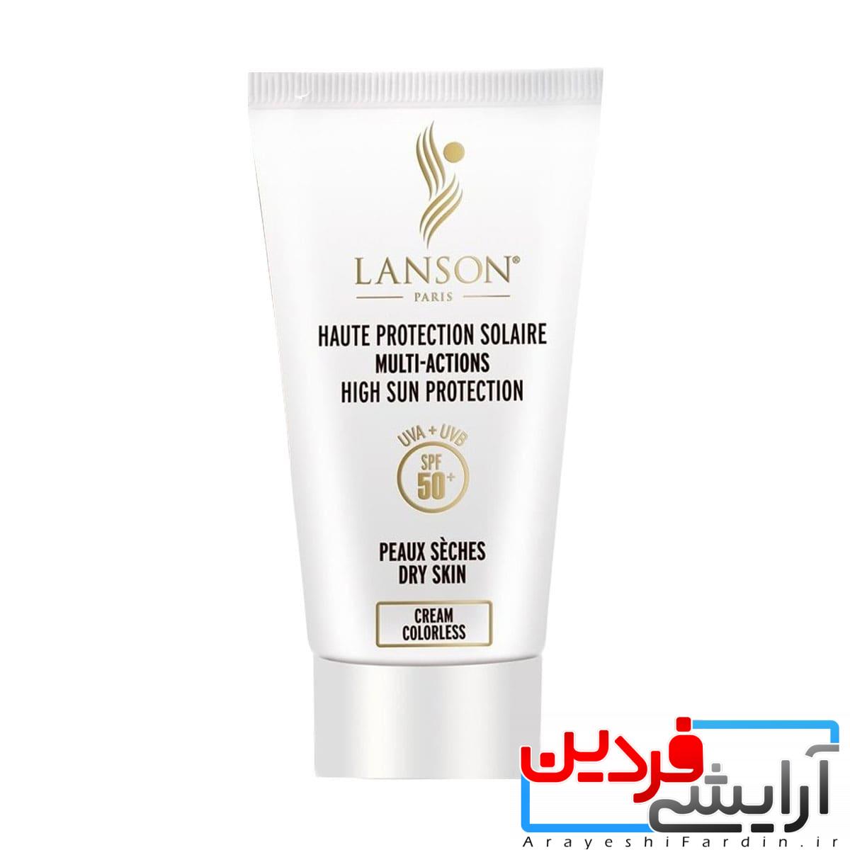 لانسون-بی-رنگ-min کرم ضد آفتاب بیرنگ پوست خشک SPF 50 لانسون 40ml - Image 6