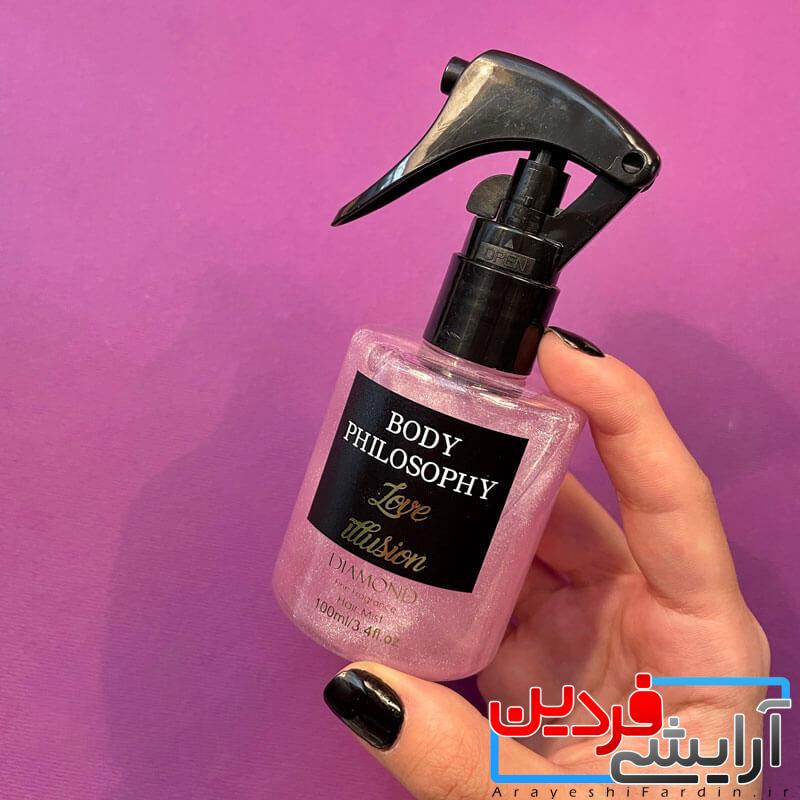 Love عطر مو شاین دار با رایحه خنک و با رگه شیرینی و شکلات🍫 (love illusion) - Image 1