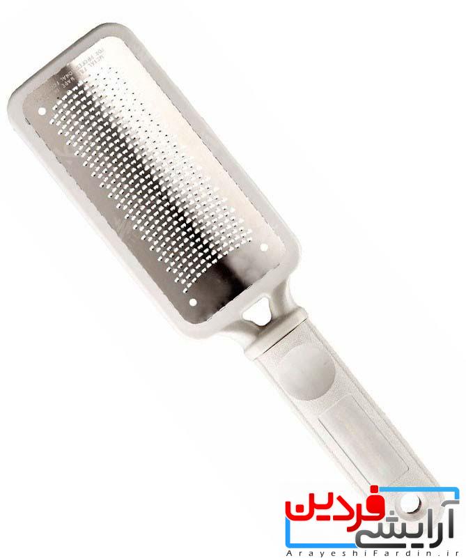 foot-file-white رنده کف پا استیل دسته پلاستیکی محکم و مقاوم - Image 1