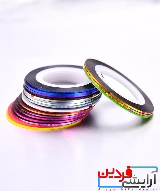 نوار ناخن (1) نوار طراحی ناخن ۱۰۰ عددی ۵ رنگ - Image 1