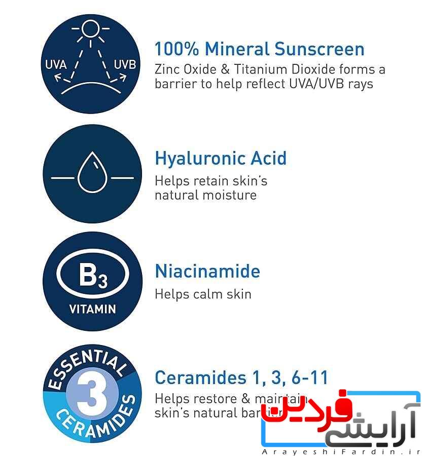 55375BBC-F7A1-4827-BD95-739DB32E98B0 کرم ضدآفتاب مینرال سراوی CeraVe مدل آبرسان Hydrating - Image 2