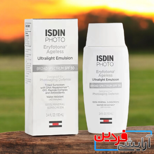 Photoroom-20240717_113851 ضد آفتاب رنگی %100 مینرال SPF 50 ایزدین ISDIN Eryfotona Ageless - Image 4