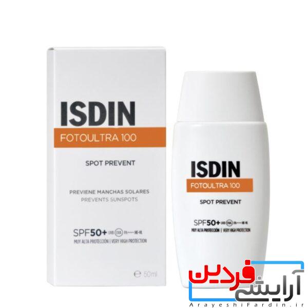 ضد آفتاب بی رنگ اسپات پریونت ایزدین ISDIN Fotoultra 100 Spot Prevent - Image 1